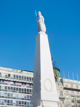 The Piramide de Mayo (May Pyramid), on Plaza de Mayo square is the oldest national monument in the City of Buenos Aires, Argentina..