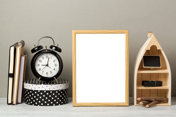 Frame mock up on table