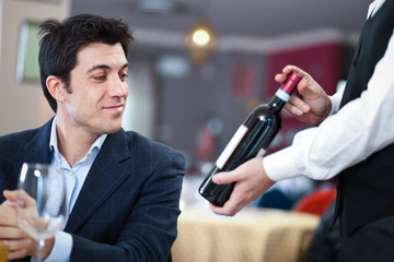 Man choosing wine
