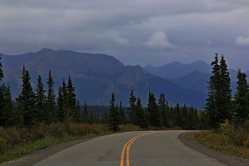 Fototapeta na wymiar Highways of Alaska