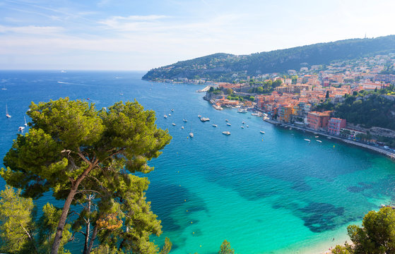 view on luxury bay on cote d'azur in south France