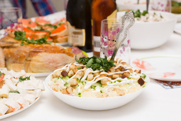 delicious food on the table
