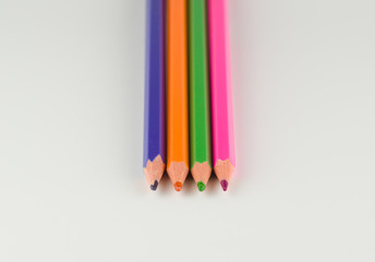 Several pencils of different colors