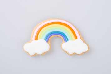 cake decoration or cake decoration "rainbow" on a background.
