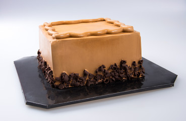 cake or chocolate cake on a background.