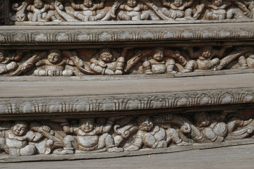 wooden buddhism stair steps