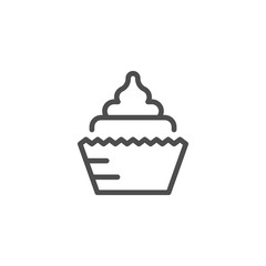 Cupcake line icon