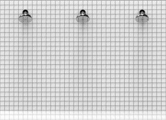 3d rendering. clean white Shower Room