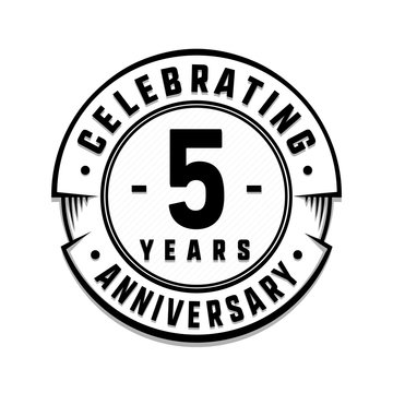 5 years anniversary logo template. Vector and illustration.
