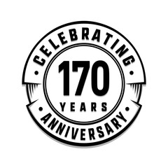 170 years anniversary logo template. Vector and illustration.
