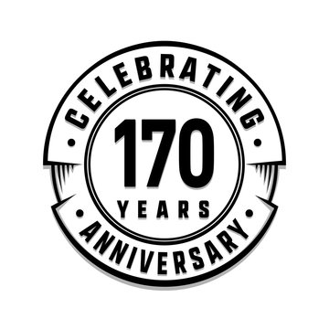 170 years anniversary logo template. Vector and illustration.

