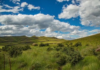 Naklejka premium Landscape of the Drakensberge at the Mkhomazi Wilderness area