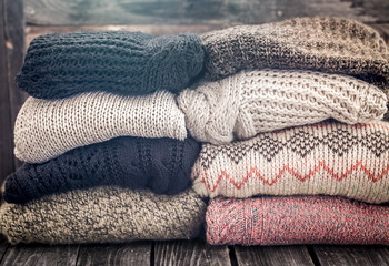 Fototapeta na wymiar warm cozy sweaters