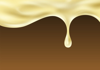 Custard wave with droplet. - 165226228