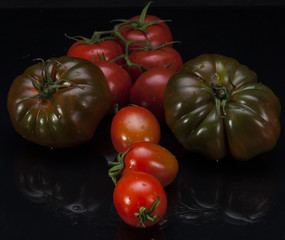 Colorful fruits and vegetables black arkapland