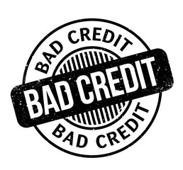 Bad Credit rubber stamp. Grunge design with dust scratches. Effects can be easily removed for a clean, crisp look. Color is easily changed.