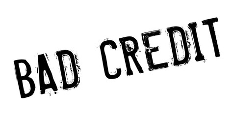 Bad Credit rubber stamp. Grunge design with dust scratches. Effects can be easily removed for a clean, crisp look. Color is easily changed.