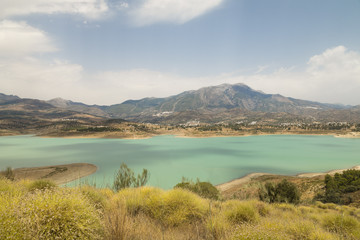 Fototapeta na wymiar Lake Vinuela / An image of the beautiful Lake Vinuela. Spain.