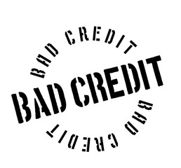Bad Credit rubber stamp. Grunge design with dust scratches. Effects can be easily removed for a clean, crisp look. Color is easily changed.
