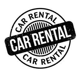 Car Rental rubber stamp. Grunge design with dust scratches. Effects can be easily removed for a clean, crisp look. Color is easily changed.
