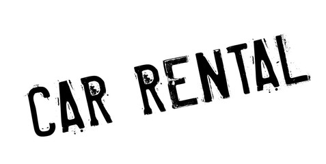 Car Rental rubber stamp. Grunge design with dust scratches. Effects can be easily removed for a clean, crisp look. Color is easily changed.