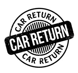 Car Return rubber stamp. Grunge design with dust scratches. Effects can be easily removed for a clean, crisp look. Color is easily changed.