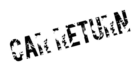 Car Return rubber stamp. Grunge design with dust scratches. Effects can be easily removed for a clean, crisp look. Color is easily changed.