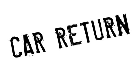 Car Return rubber stamp. Grunge design with dust scratches. Effects can be easily removed for a clean, crisp look. Color is easily changed.