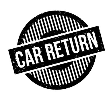 Car Return rubber stamp. Grunge design with dust scratches. Effects can be easily removed for a clean, crisp look. Color is easily changed.