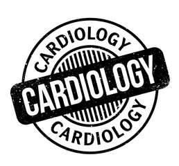 Cardiology rubber stamp. Grunge design with dust scratches. Effects can be easily removed for a clean, crisp look. Color is easily changed.