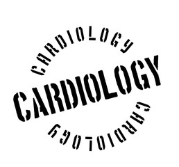 Cardiology rubber stamp. Grunge design with dust scratches. Effects can be easily removed for a clean, crisp look. Color is easily changed.