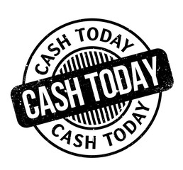 Cash Today rubber stamp. Grunge design with dust scratches. Effects can be easily removed for a clean, crisp look. Color is easily changed.