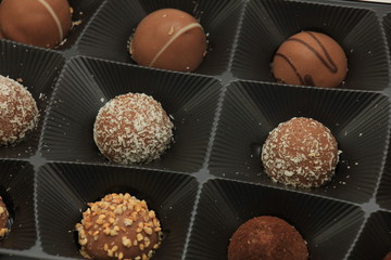 Various chocolates in a tray