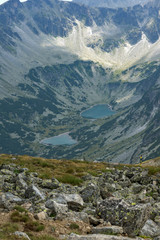 Fototapeta na wymiar Amazing panorama from Musala peak, Rila mountain, Bulgaria