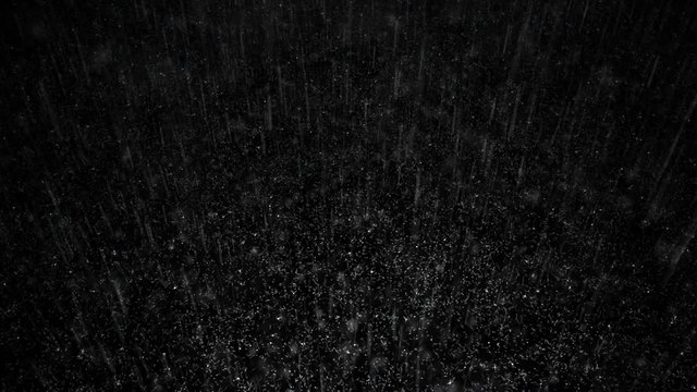 Rain on black background
