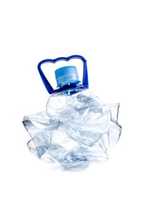 smashed plastic bottle