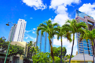 ハワイ　ホノルル市内の風景