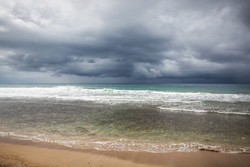 Fototapeta na wymiar Beach and coming storm
