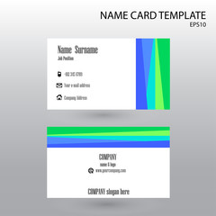 Name card template,vector