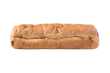 chocolate loaf bread on white