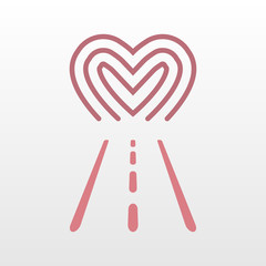 road way to heart logo icon