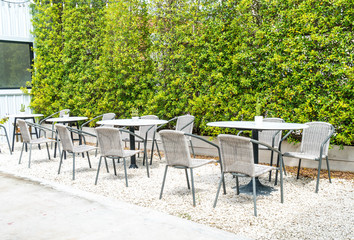 empty table and chair