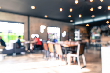 defocused blur in cafe for background