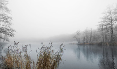 eine typische Landschaft in Norddeutschland im Winter