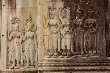 Fresco of Angkor Wat, Cambodia