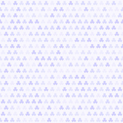 Violet shamrock pattern. Seamless clover vector background