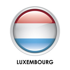 Obraz premium Round flag of Luxembourg