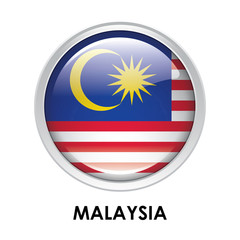 Round flag of Malaysia