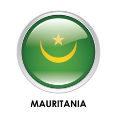 Round flag of Mauritania