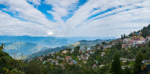 Photo sur Plexiglas Kangchenjunga Darjeeling town view from high angle view shot